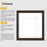 Square Size Walnut Oslo Photo Frames Wall Art Frames With White Mount