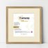 Square Size Oak Thin Matt Picture Frames With Ivory Mount