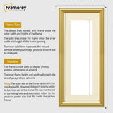 Antique Style Panoramic Gold Picture Frame With Ivory Mount Photo Frame