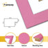 Square Size Pink Picture Frame With White Mount