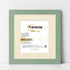 Square Size Green Picture Frame With Ivory Mount