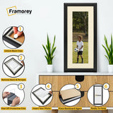 Antique Style Panoramic Size Black Picture Frame with Ivory Mount