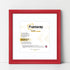 Antique Style Square Size Red Picture Frame with White Mount