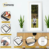 Flat Panoramic White Picture Photo Frame Wall Art Poster Frame With White Mount