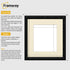 Square Size Picture Frame Black Glitter Sparkle Photo Frames With Ivory Mount