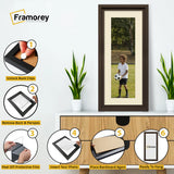 Panorama Style Walnut Oslo Picture Frames With Ivory Mount