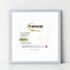 Square Size Thin Matt Light Grey Picture Frames With White Mount