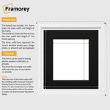 Square Size White Oslo Photo Frames Wall Art Frames With Black Mount