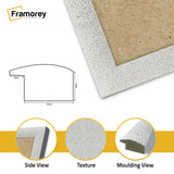 Panoramic Size Glitter Sparkle White Photo Frames Wall Art Frame