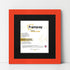 Square Size Red Picture Frame With Black Mount