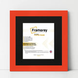 Square Size Red Picture Frame With Black Mount