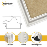 Square Size White Shabby Picture Frame Photo Frames