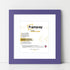 Square Size Purple Picture Frame With White Mount