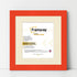 Square Size Red Picture Frame With Ivory Mount