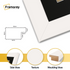 Panoramic White Picture Frame With Black Mount Wall Decor Frame