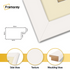 Panoramic White Picture Frame With Ivory Mount Wall Decor Frame