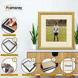 Antique Style Square Gold Picture Frame Photo Frame With Ivory Mount