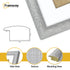 Panoramic Size Glitter Sparkle Silver Photo Frames With White Mount
