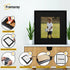 Square Thin Matt Black Picture Frames with Black Mount