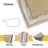Square Size Walnut Picture Frame Vintage Distressed Photo Frames