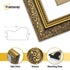 Square Photo Frame Dahlia Gold Picture Frame With White Mount