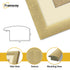 Panoramic Size Glitter Sparkle Gold Photo Frames With Ivory Mount
