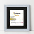 Square Size Light Grey Picture Frame With Black Mount