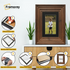 Walnut Wooden Picture Frames Big Step Style With Black Mount