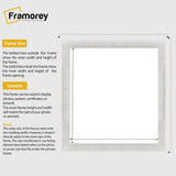 Square Size Picture Frame White Glitter Sparkle Photo Frames
