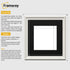 Square Size White Shabby Picture Frame With Black Mount