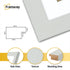 Square Size Silver Picture Frame With White Mount