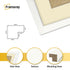 Square Thin Matt White Photo Frames With Ivory Mount