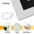 Square Size Silver Picture Frame With Black Mount