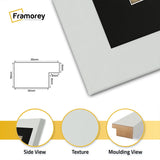 Square Size Silver Picture Frame With Black Mount