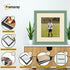 Antique Style Square Size Green Picture Frame with Ivory Mount