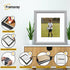 Antique Style Square Silver Picture Frame Wall Art With White Mount