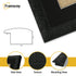 Square Picture Frame Black Glitter Sparkle Photo Frames With Black Mount