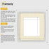 Square Size Picture Frame White Glitter Sparkle Photo Frames With Ivory Mount