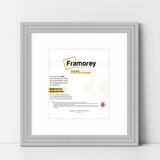 Step Style Square Size Grey Picture Frame With White Mount