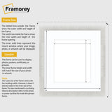 Square Picture Frame White Glitter Sparkle Photo Frames With White Mount