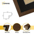 Square Size Thin Matt Walnut Picture Frames With Black Mount