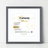 Square Size Thin Matt Dark Grey Picture Frames With White Mount