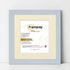 Square Size Light Grey Picture Frame With Ivory Mount
