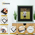 Square Size Thin Matt Green Picture Frames With Black Mount