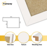 Flat Square Size White Picture Photo Frame Wall Art Poster Frame