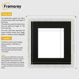 Square Picture Frame White Glitter Sparkle Photo Frames With Black Mount