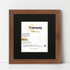 Step Style Square Size Walnut Picture Frame With Black Mount