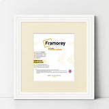 Step Style Square Size White Picture Frame With Ivory Mount