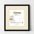 Square Size Thin Matt Black Picture Frames with Ivory Mount