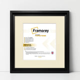 Square Size Black Oslo Photo Frames Wall Art Frames With Ivory Mount